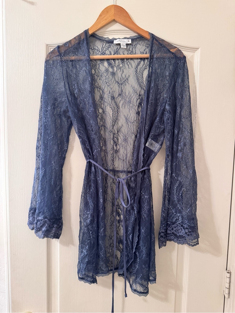 Sheer Lace Dark Blue Whimsigoth Duster